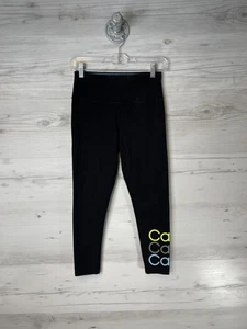 Calvin Klein Performance Leggings Damen Small Schwarz Logo Print Athletic Ankle - Bild 1 von 9