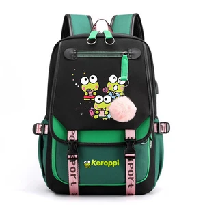 Kerokero Keroppi Niñas Niños Mochila Escolar Carga USB Laptop Mochila - Imagen 1 de 56