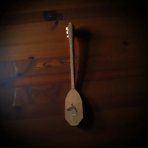 Vintage 3-saitiges indisches Volksmusikinstrument Dotara Sitar Laute Handarbeit Holz - Bild 1 von 18