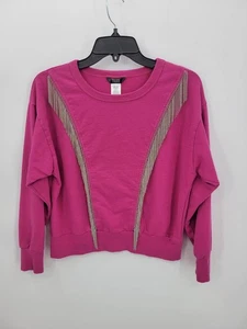 Truce Perlen Fransen Baumwolle Sweatshirt Mädchen Große 14 Hot Pink Trendy Western - Bild 1 von 9