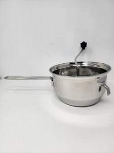Foley Mulino per Alimenti in Acciaio Inox con Fondo a Stella Manopola Nera - Foto 1 di 7