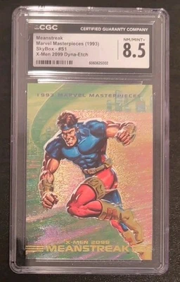 Meanstreak #S1 1993 Marvel Masterpieces X-Men 2099 Dyna-Etch CGC 8.5 NM/MINT+ - Image 1 of 2