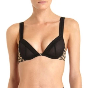 Neu mit Etikett Fleur of England Kitty Netz Ausschnitt BH Leopard 30D 125 $ - Bild 1 von 6
