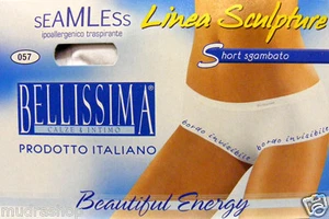 SHORT DONNA BELLISSIMA SGAMBATO BIANCO NERO NATURALE TG S/M - M/L -057 - Foto 1 di 1