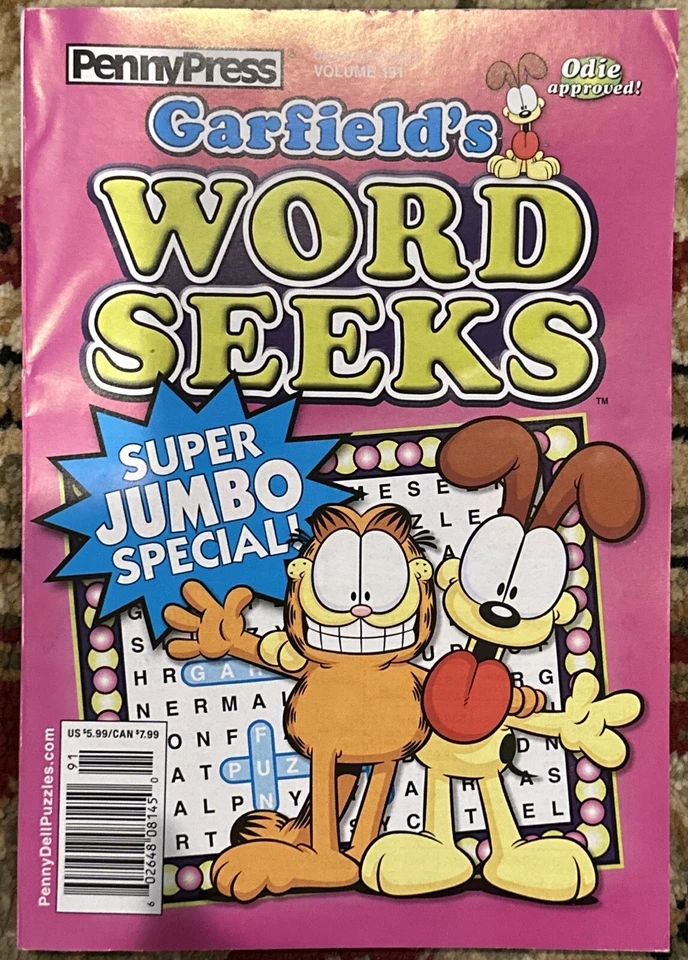 Penny Press Garfield ‘s Word Seeks Magazine Volume 193 November 2024