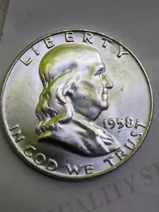 1958-D Franklin belleza sin circular esta moneda exacta envío combinado gratuito - Imagen 1 de 3