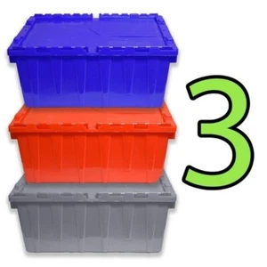 Attached Lid Tote - Set of 3 - Picture 1 of 3