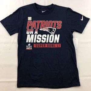 Nike New England Patriots On A Mission Super Bowl 51 Champions Shirt Youth Sz L - Picture 1 of 4