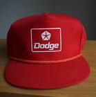 VINTAGE Dodge Hat Cap Adult Red White Logo Adjustable Snapback Mopar        (L2)