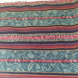 Tela de tapicería a rayas florales de teflón portafolio textiles colorido 5 yardas x56" - Imagen 1 de 5