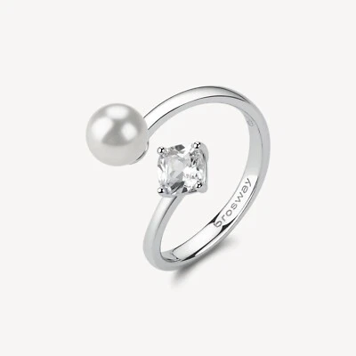 BROSWAY FANCY ANELLO DA DONNA IN ARGENTO 925 CON PERLA E ZIRCONI FIW147B  N.14 - Immagine 1 di 4