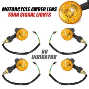 4x 6V Motorcycle Turn Signals Indicator Blinker Light For Yamaha Kawasaki Honda - Picture 1 of 11