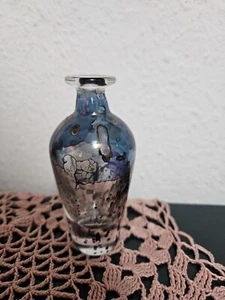 Kleine Glasvase, Moser, Böhmen, Gzech,12cm, Irriesierent, SAMMELER - Bild 1 von 1