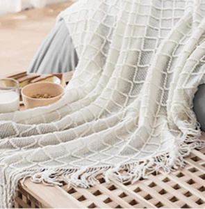 BEDSURE ACRYL ÜBERWURF DECKE WEISS 50 X 60 NEU IM KARTON - Bild 1 von 8