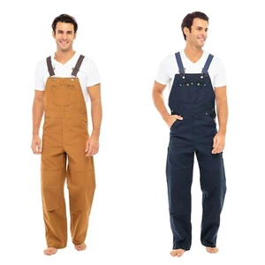 Duck Bib and Brace Dungarees For Men Heavy Duty Overalls Painter Decorator Pants - Picture 1 of 14