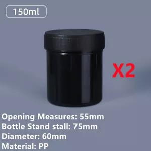 2PCS 150/300ML Plastic Paint Cans Jars Screw Seal Lid for Coatings Inks Storage - Picture 1 of 14