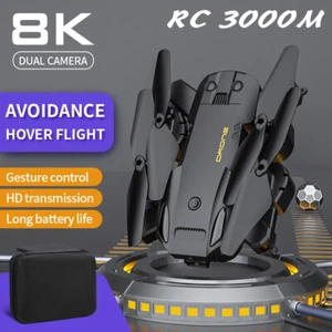 New 8K Drone FPV 1080P HD Dual Camera 5G WIFI Folding Quadcopter Toys Gifts AU - Picture 1 of 14