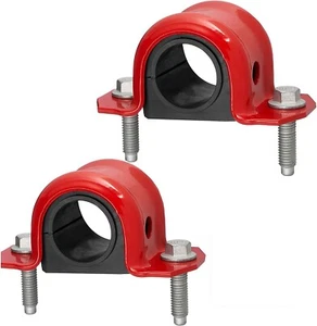 4 PC Code Red Extreme Front Sway Bar Bracket Kit + Front Bushing Kit FITS Ram - Picture 1 of 6