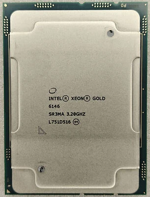 Intel Xeon Gold 6146 3.2GHz 12-Core LGA3647 Server Processor CPU  SR3MA - Image 1 of 2