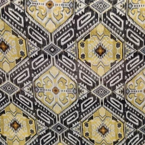 Chiffon Fashion Print Large Black/Yellow 58" Fabric by the Yard - Picture 1 of 1