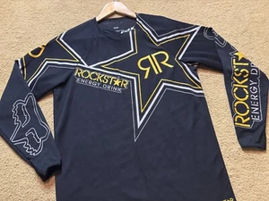 Rockstar Fox Racing Shirt Long Sleeve MX Motocross Dirt Bike Jersey Men's Small - Picture 1 of 5