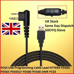 PC63 USB Programming Cable Lead HYTERA PD505 PD565 PD505LF PD580 PD500 DMR PC63 - Picture 1 of 5