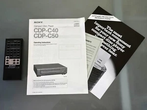 Mando a distancia SONY RM-D55 con CDP-C50 C40 manual del propietario instrucciones de funcionamiento - Imagen 1 de 7