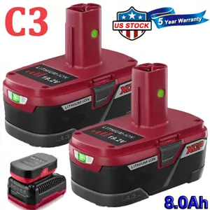 19.2 Volt 8.0Ah For Craftsman C3 DieHard Lithium XCP Battery/Charger 11375 11376 - Picture 1 of 24