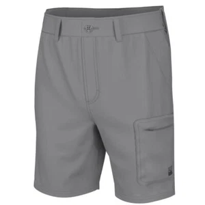 Huk Next Level 7 Inch Shorts Overcast Grey Quick Dry Lightweight Apparel S Size - Picture 1 of 3