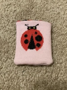 New iPod MP3 Small Phone Stretch Fabric Case Cover Sock Protector Lady Bug Pink - Picture 1 of 1