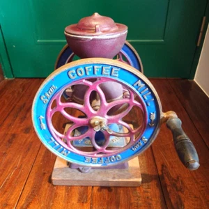 Macina caffè, STAR COFFEE, tipo manuale, ghisa, antico, oggetto raro, Giappone - Foto 1 di 15