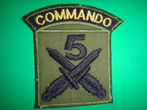 US 1st SFG Combat Training Center "COMMANDO 5" Patch From Vietnam War Era - Bild 1 von 3