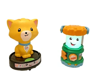 Fisher-Price Lachen & Lernen Krabbeln nach Katze im Staubsauger + Camp Licht musikalisch Kleinkind - Bild 1 von 15