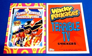 2014 Wacky Packages Series 1 "FLOWER RANGERS" #10 Terrible TV Insert Sticker - Picture 1 of 1