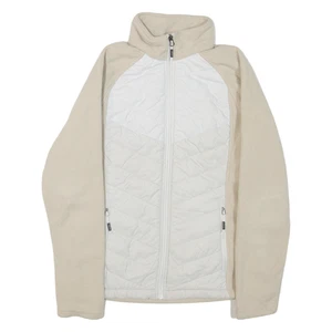 NEW BALANCE Womens Fleece Jacket Beige S - Picture 1 of 6