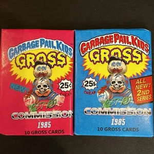 2018 Garbage Pail Kids Gross Retro Commission 1985 1st 2nd Series Sealed Packs - Picture 1 of 4
