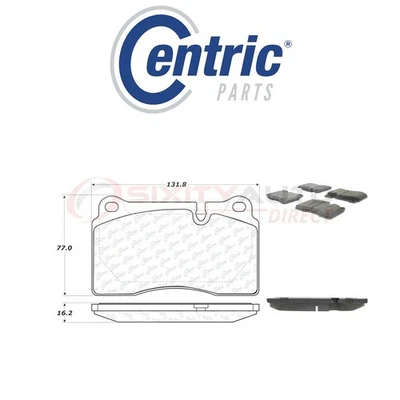 Centric Semi Metallic Brake Pads w Shim for 2006-2009 Land Rover Range Rover ma - Imagem 1 de 4