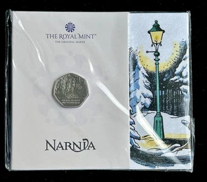2023 Narnia El León La Bruja y el Armario 50p Moneda Real Casa de la Moneda Paquete Sellado - Imagen 1 de 2