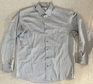 Eton Hemd Herren 17,5 44 grau weiß gestreift Langarm elegant Knopfleiste Luxus - Bild 1 von 12