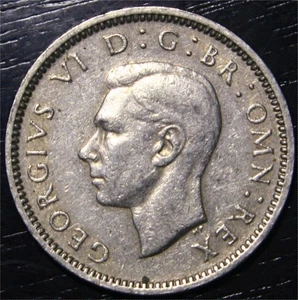 1950 Six Pence Great Britain United Kingdom UK George VI - Bild 1 von 2