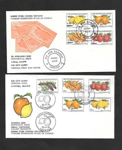 Turkey Cyprus N 1976 & 1979 Export Products 2 FDC Very Good Condition - Picture 1 of 2