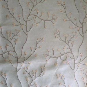 KRAVET Lemon Drop flowering branch pale blue ciel silk remnant new - Picture 1 of 1