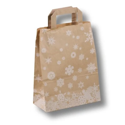 Sacchetti di carta sacchetti di carta sacchetti di carta sacchetti di carta fantasia fiocchi di neve - Immagine 1 di 3