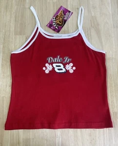 Dale Earnhardt Jr. #8 Women's MED NASCAR Racing NAME & NUMBER Floral Ladies Tank - Picture 1 of 5