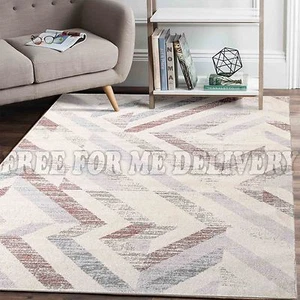 VOLUME GEOMETRIC GREY TRENDY MODERN FLOOR RUG (M) 160x230cm **FREE DELIVERY** - Picture 1 of 6
