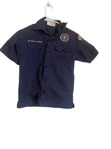 Boy Scouts of America Kids Navy Blue Official Uniform Shirt Size Medium - Picture 1 of 5