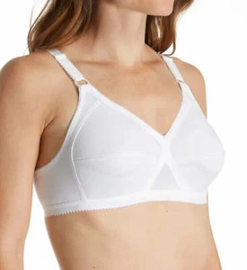 VALMONT White Cotton Criss Cross Soft Cup Bra, US 34D, UK 34D, NWOT - Picture 1 of 4