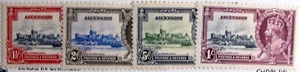 1935 ASCENSION #33-36: F/VF MH 'KGV' Silver Jubilee set of 4 complete - Picture 1 of 1