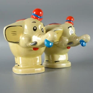 Vintage Figuren grau Zirkus Elefant Brasilien Edasa Form 109 Keramik Paar - Bild 1 von 12