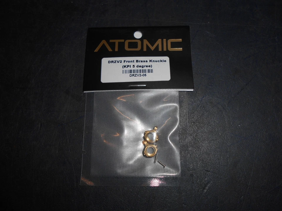 Atomic 1/28 scale RC Car Part No DRZV2-05 DRZV2 Front Brass knuckle - Image 1 of 1